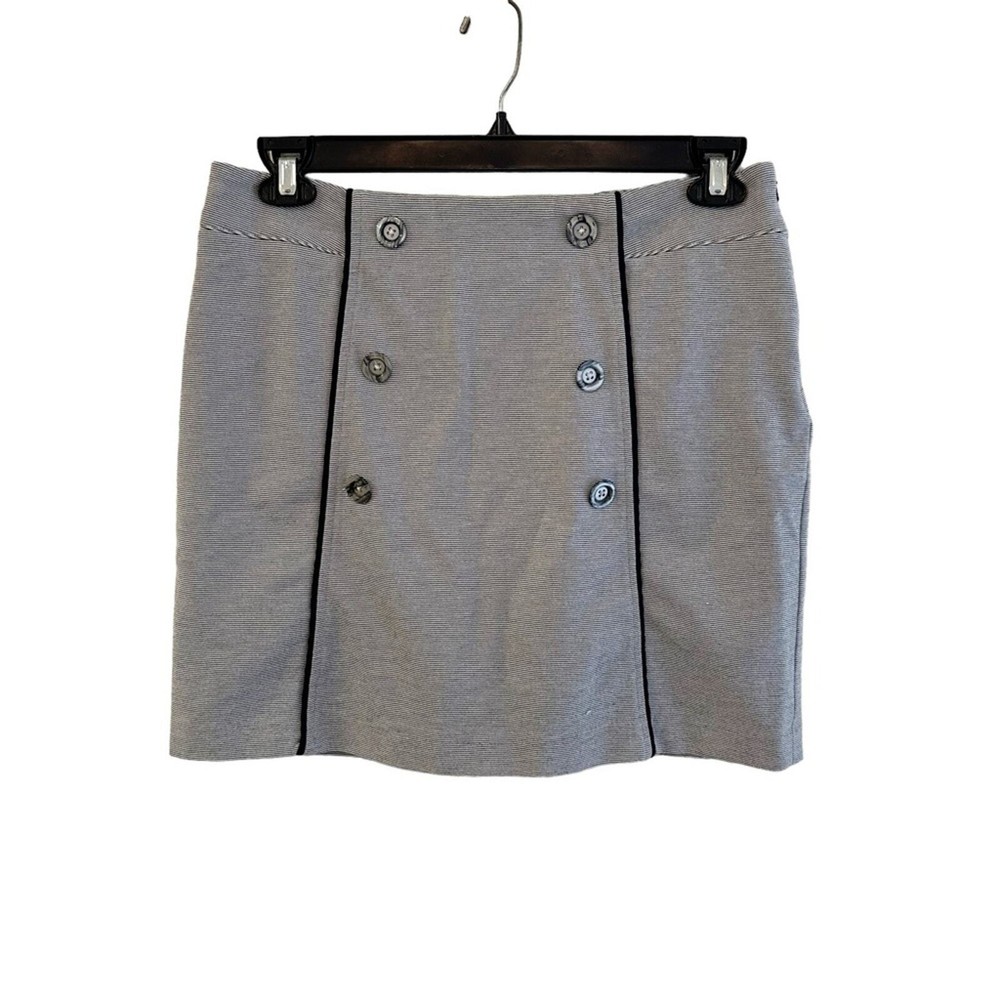 Lizzie Driver Grey Pinstripe Jersey Nautical Short Golf Skort Size 8