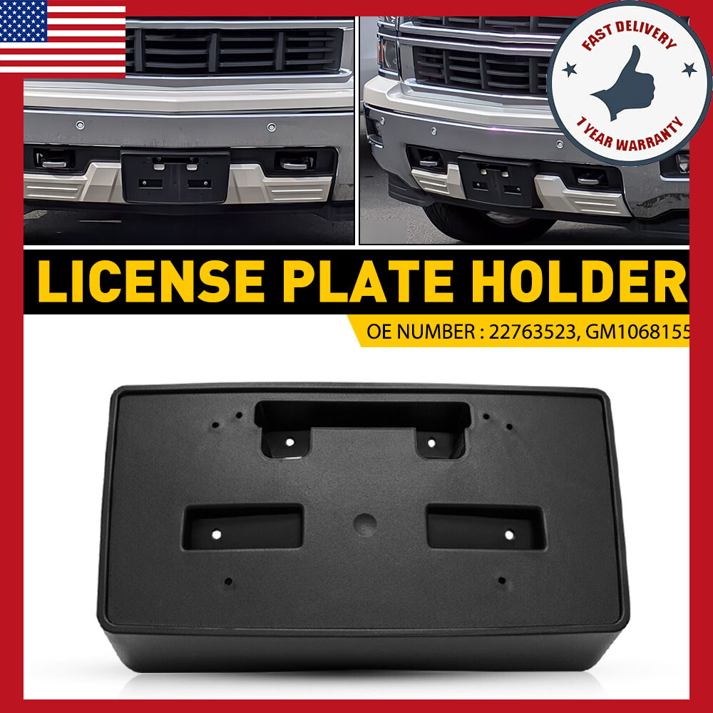 Front Bumper License Plate Bracket Holder for 2014-2015 Chevy Silverado 1500