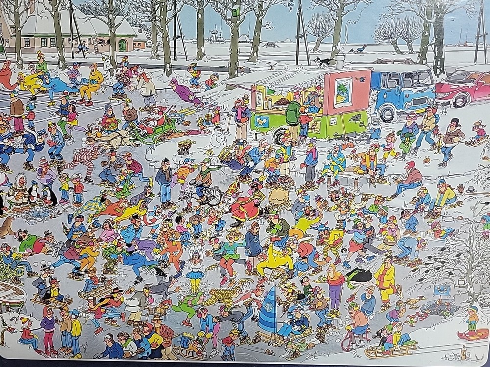 Christmas Jan Van Haasteren Jigsaw Puzzle 1000 Pieces Jumbo On THIN ice 01618