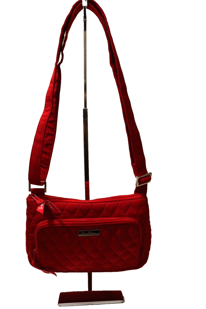 Vera Bradley Red Cotton Zip Hipster Crossbody Purse Shoulder Bag Quilt (12)
