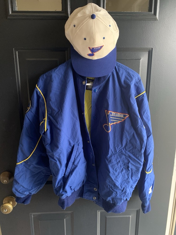 Vintage 90s St Louis Blues Starter Jacket Size M with Matching Team Hat