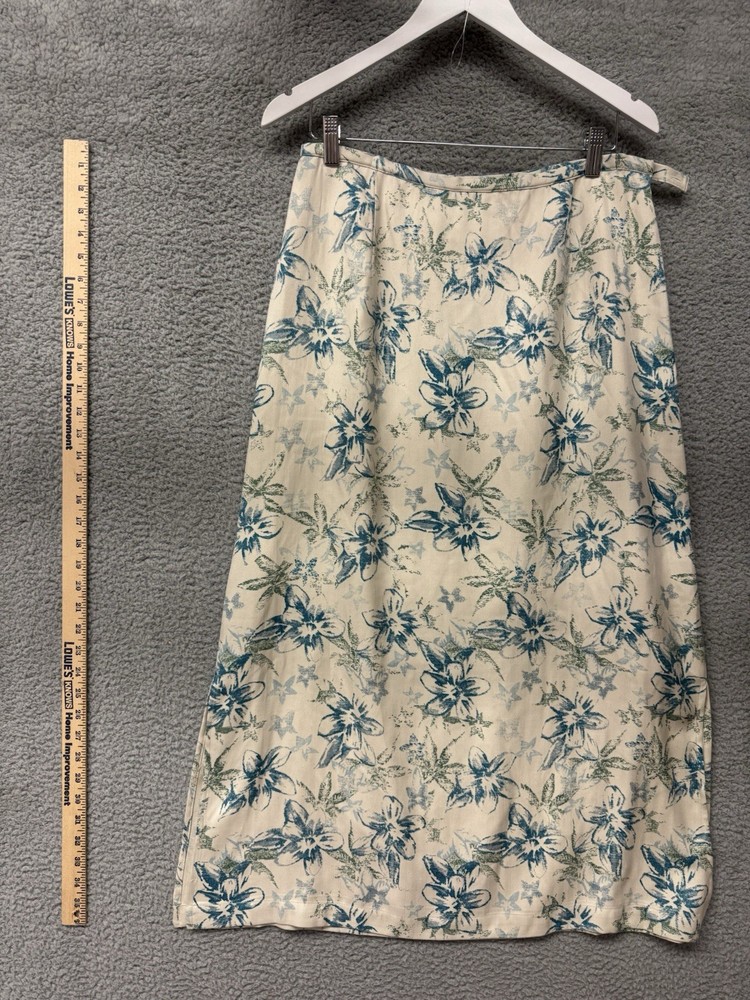 Pendleton Size 12 Floral Black & White Skirt POE