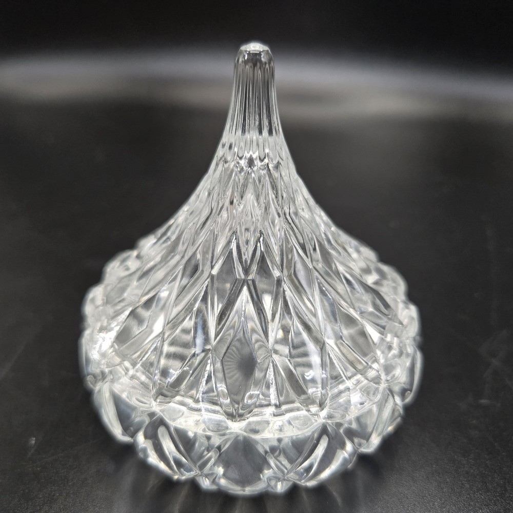 Godinger Crystal Hershey Kiss Lidded Candy Dish 4in