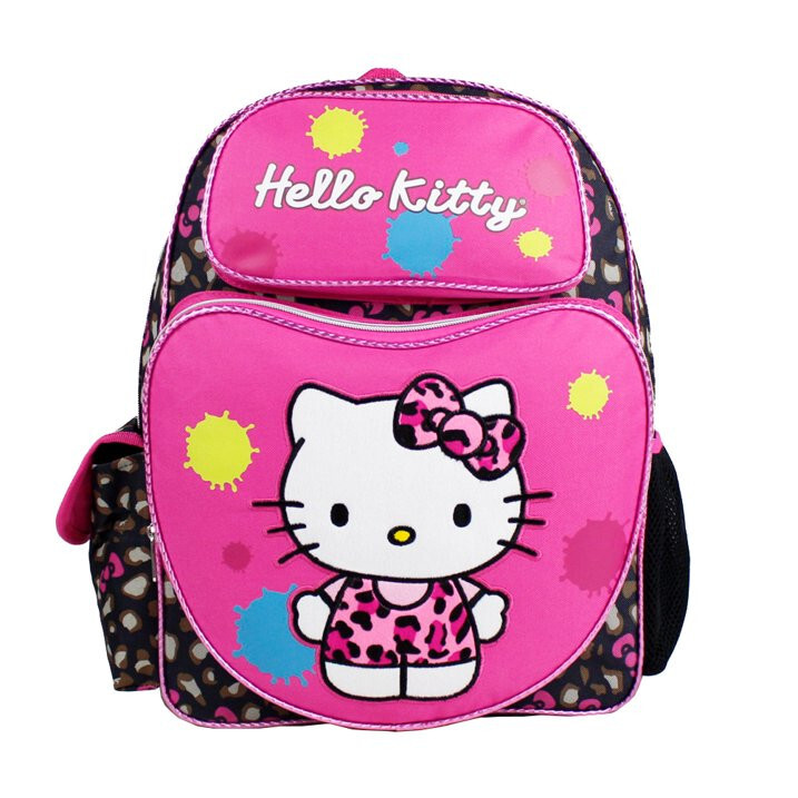 Large Backpack - Hello Kitty - Color Splash Heart Shape 16