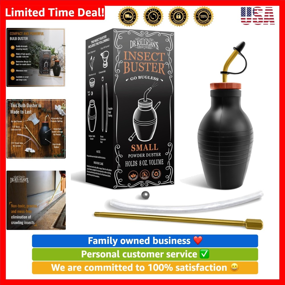 The Insect Buster - Bulb Duster for Diatomaceous Earth and Other Powders - Ef...