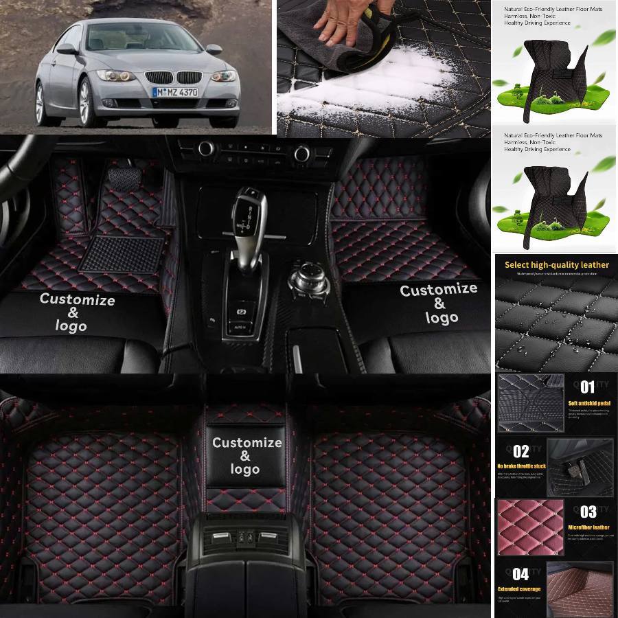 For BMW 3-series coupe Car Floor Mats Waterproof Auto Custom Liner Carpets PU