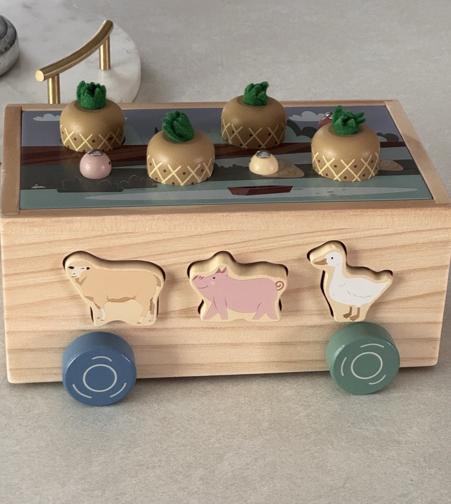 Montessori Wooden Farm Animal Toys for Toddlers Boost Harvest Intelligence  