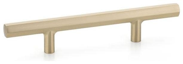 Emtek 6 Inch Mod Hex Extended Brass Cabinet Pull 86685