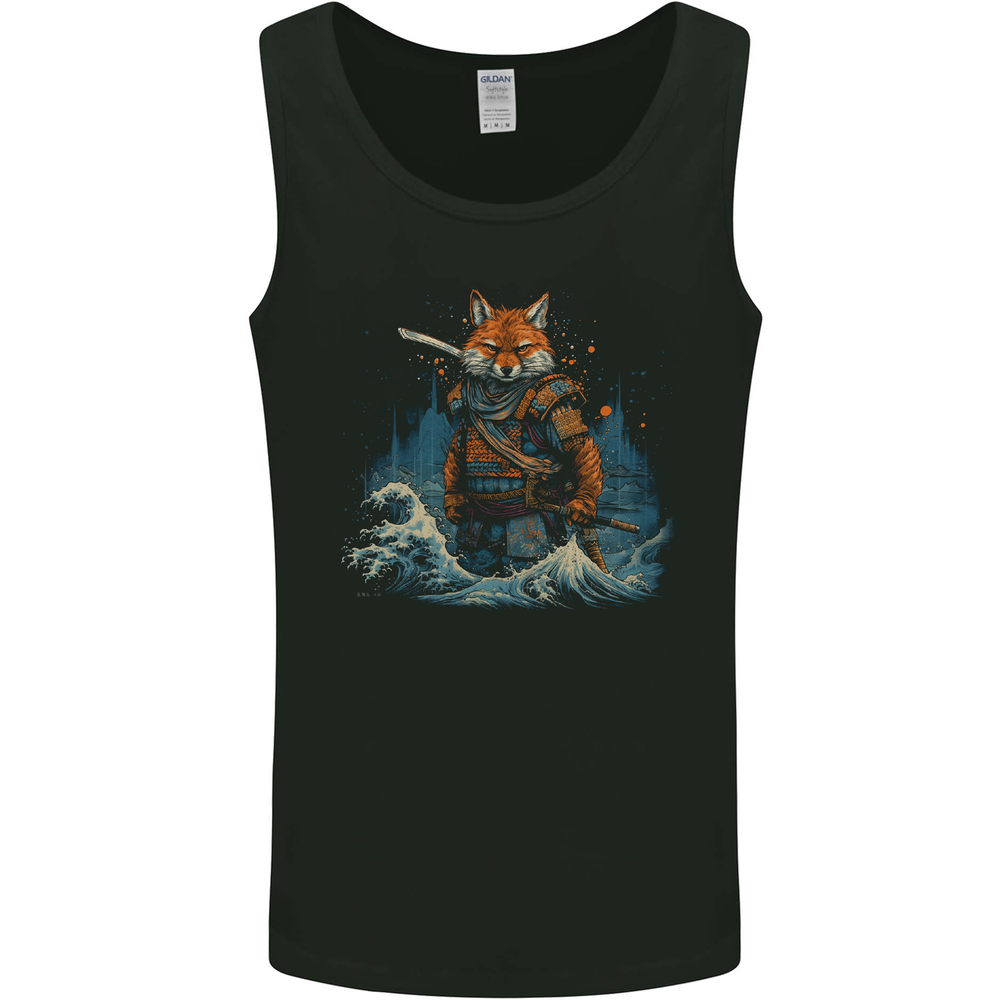 A Japanese Samurai Kitsune Bushido Ronin Mens Vest Tank Top