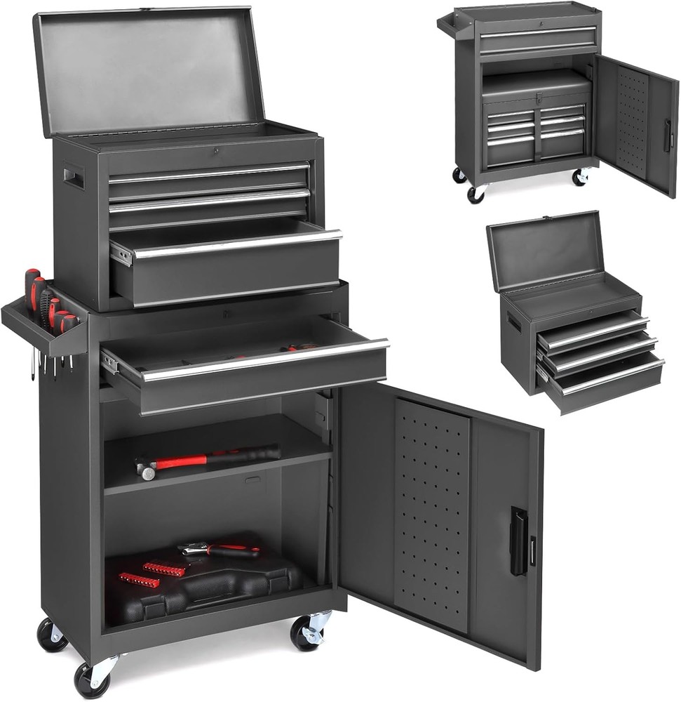 4-Drawer Mobile Tool Chest with Wheels, Lock & Ample Storage Space