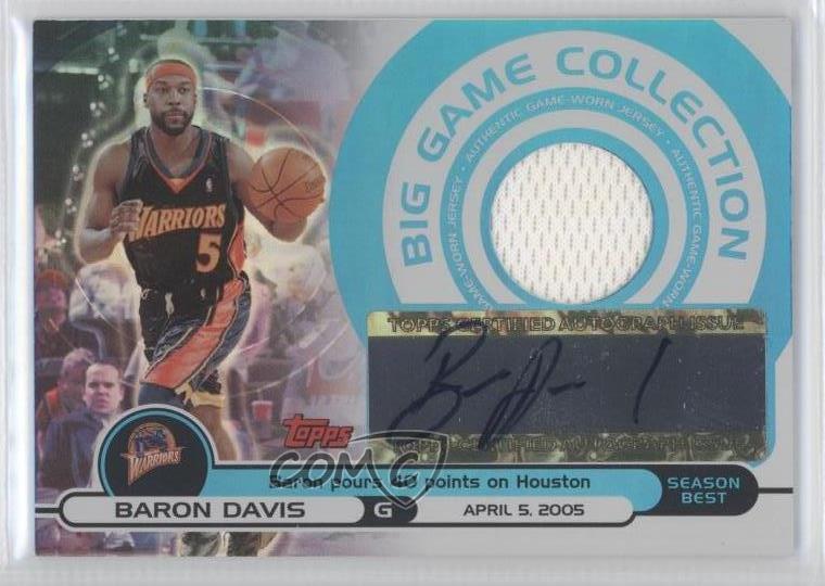 2005-06 Topps Big Game Collection Relics /128 Baron Davis #BGA-BD Auto