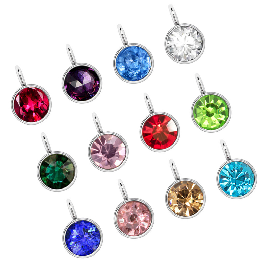24 Pcs Jewelry Crafting Pendants Gemstone Charms Rhinestone