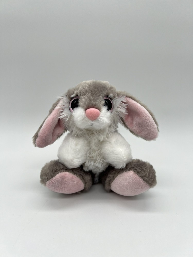 My Oli Bunny Plush Floppy Ear Lop Rabbit Easter Glitter Eyes Toy 5”
