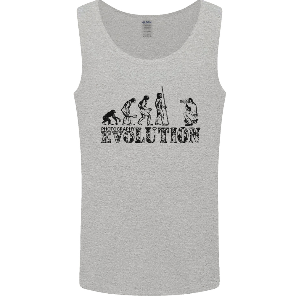 Evolution Photographer Funny Photography Mens Vest Tank Top