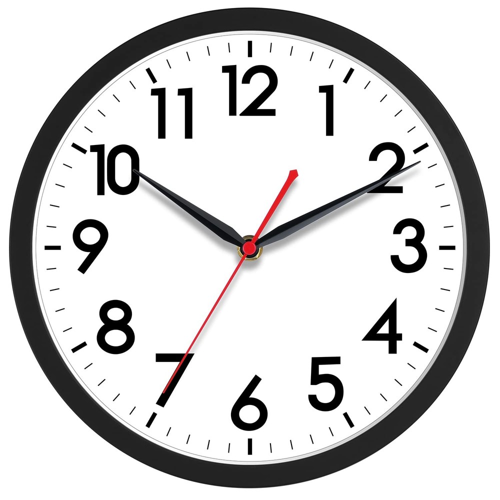 14 Inch Wall Clock Silent Non-Ticking Modern Wall Clocks Battery Operated - A...