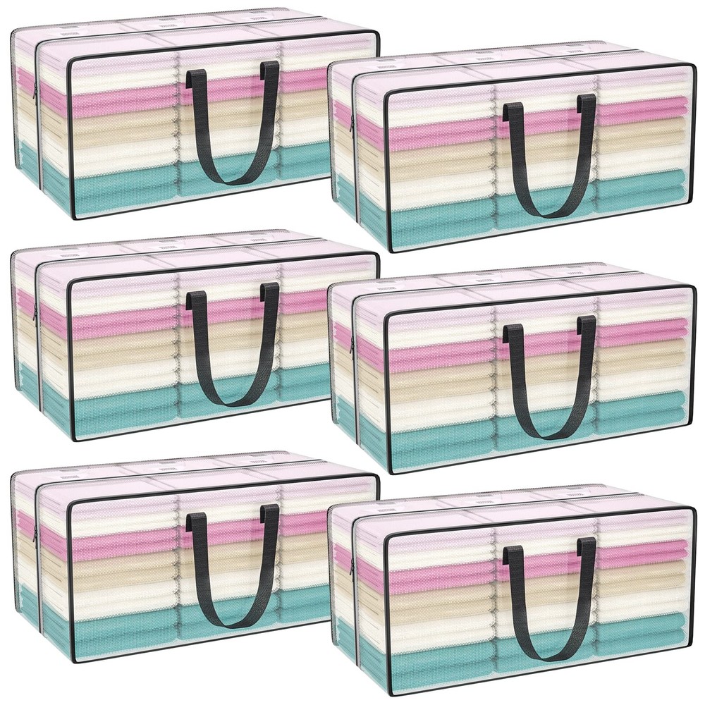 Clear Storage Bags with Zipper, 2 Pack Large Moving Bags Heavy Duty Extra Lar...