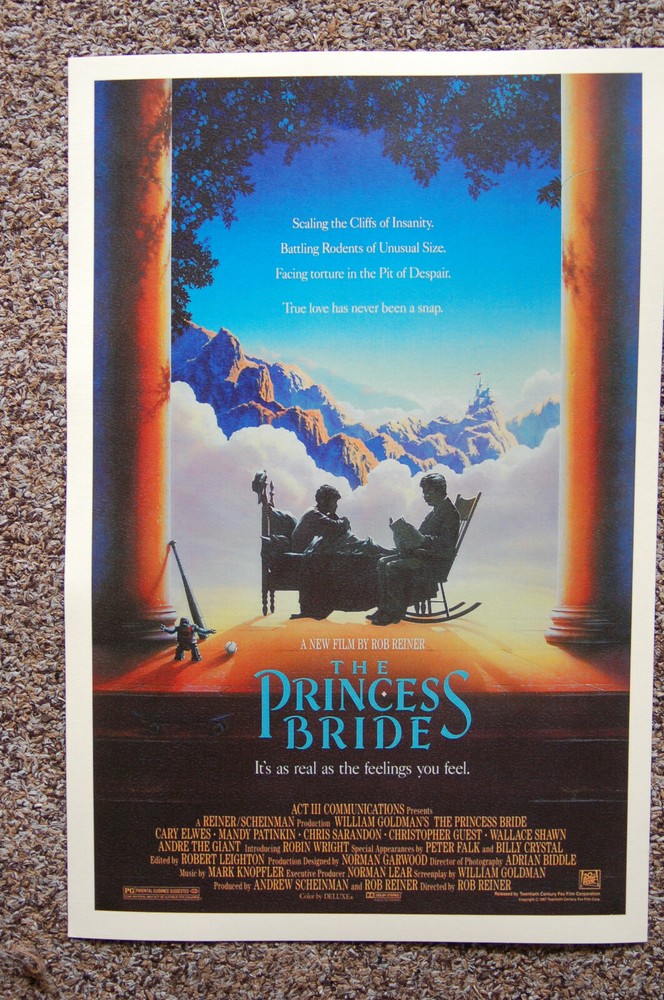The Princess Bride  Movie poster Lobby #1 Peter Faulk Andre the Giant Billy Crys