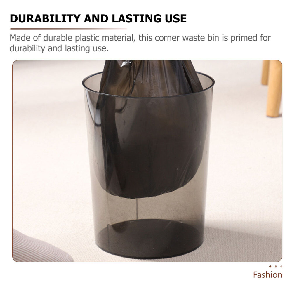 2 Pcs Garbage Can Trash Outdoor Decor Waste Container Black