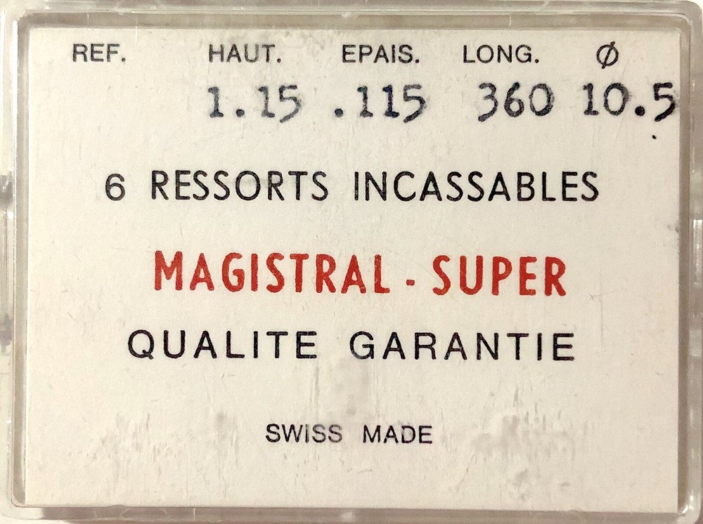 1X Mainspring 1.15x0.115mm Ø10.5 Watch Spring 360/115 O36