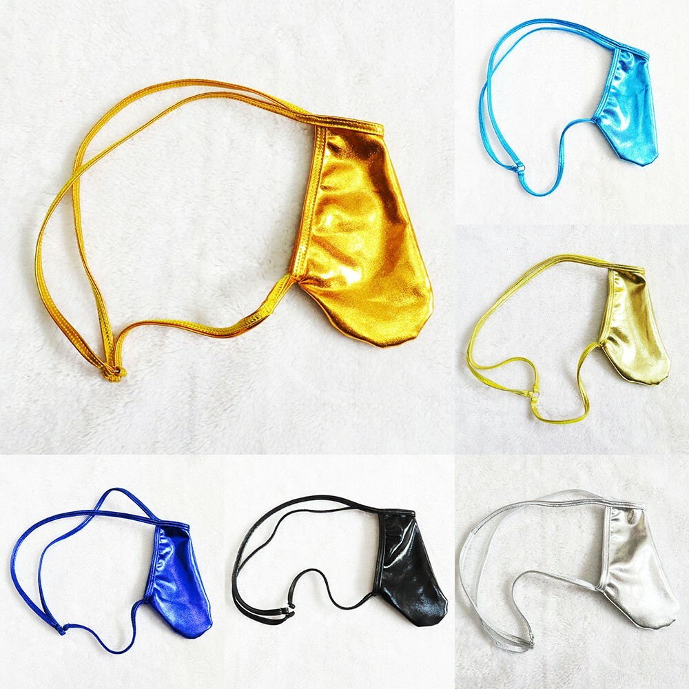 Mens Sexy Underwear Soft Pouch Thong G-String Briefs Low Waist T-Trousers Bikini