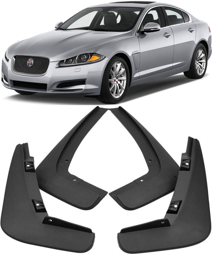New Front & Rear Molded Splash Guards Mud Flaps For 2008-2015 Jaguar XF Sedan