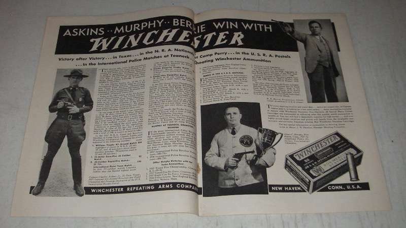 1937 Winchester Ammo Ad Featuring Charles Akins Jr and B.B. Berrie