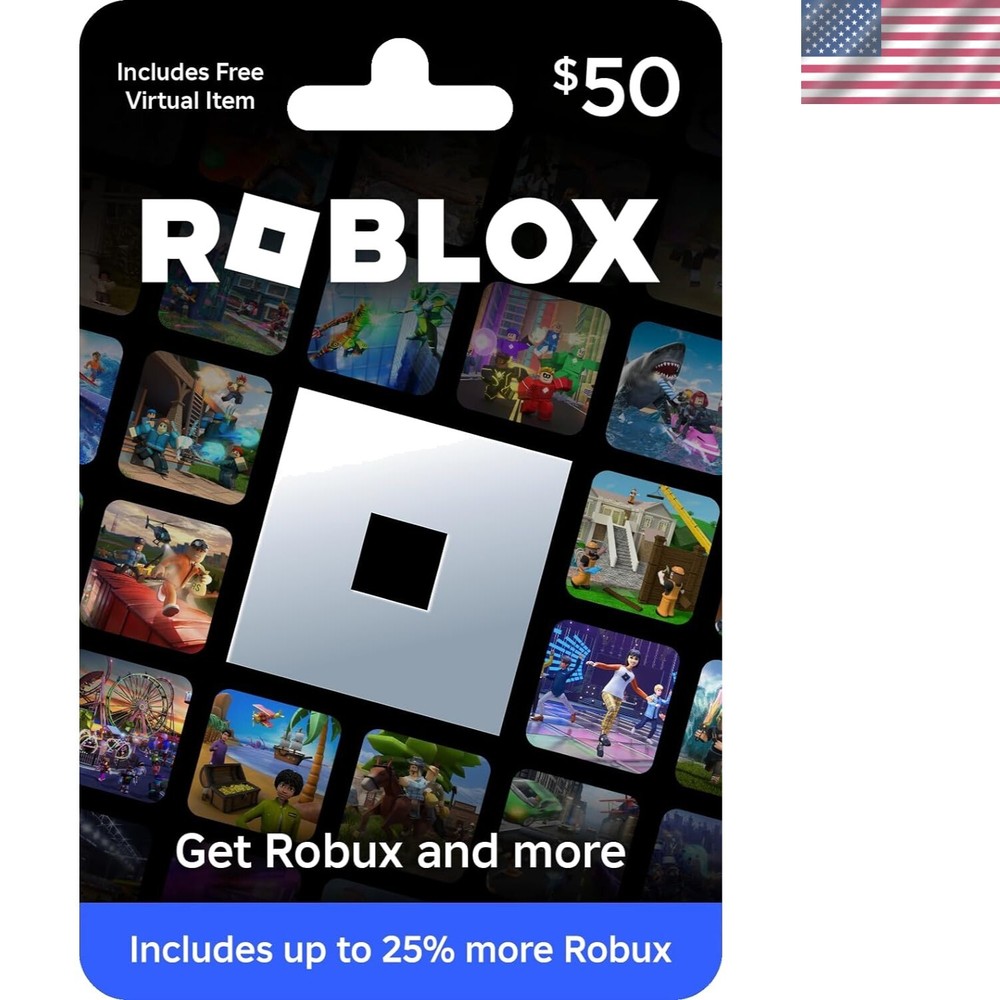 Robux Gift Card: Redeem Worldwide for Exclusive Virtual Benefits - $50-image
