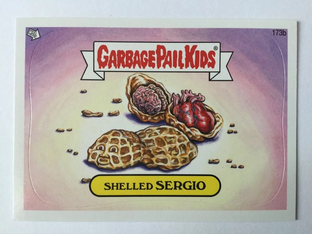 Garbage Pail Kids Series 3 Topps Sticker 173b Shelled Sergio Collectible Trading Card