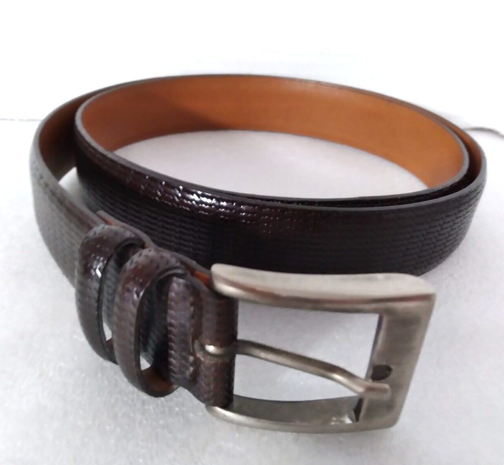 Saks Fifth Avenue Genuine Leather Men's Dress Belt Size 40 Brown NWOT
