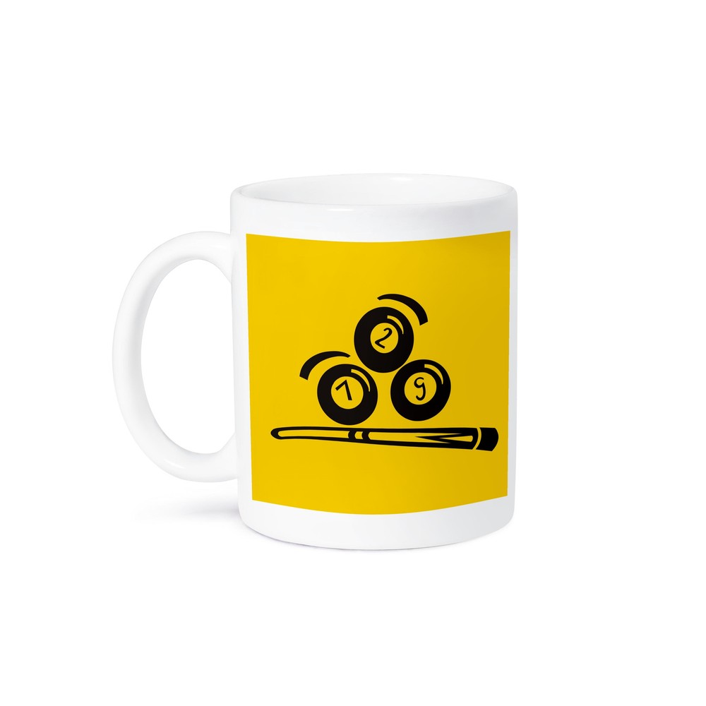 3dRose Pool Cue and Balls Design Coffee Mug