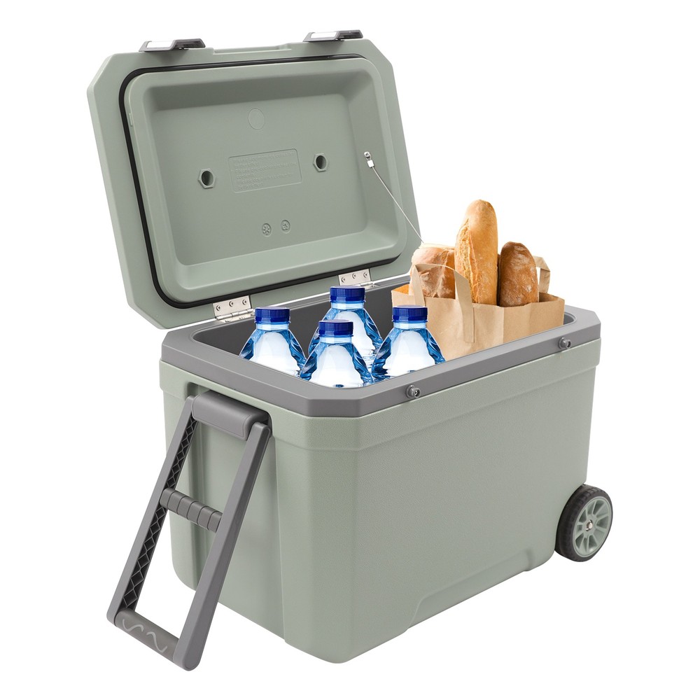 Insulated Portable Cooler, Ice Retention Cooler with Handle Wheelded Cooler