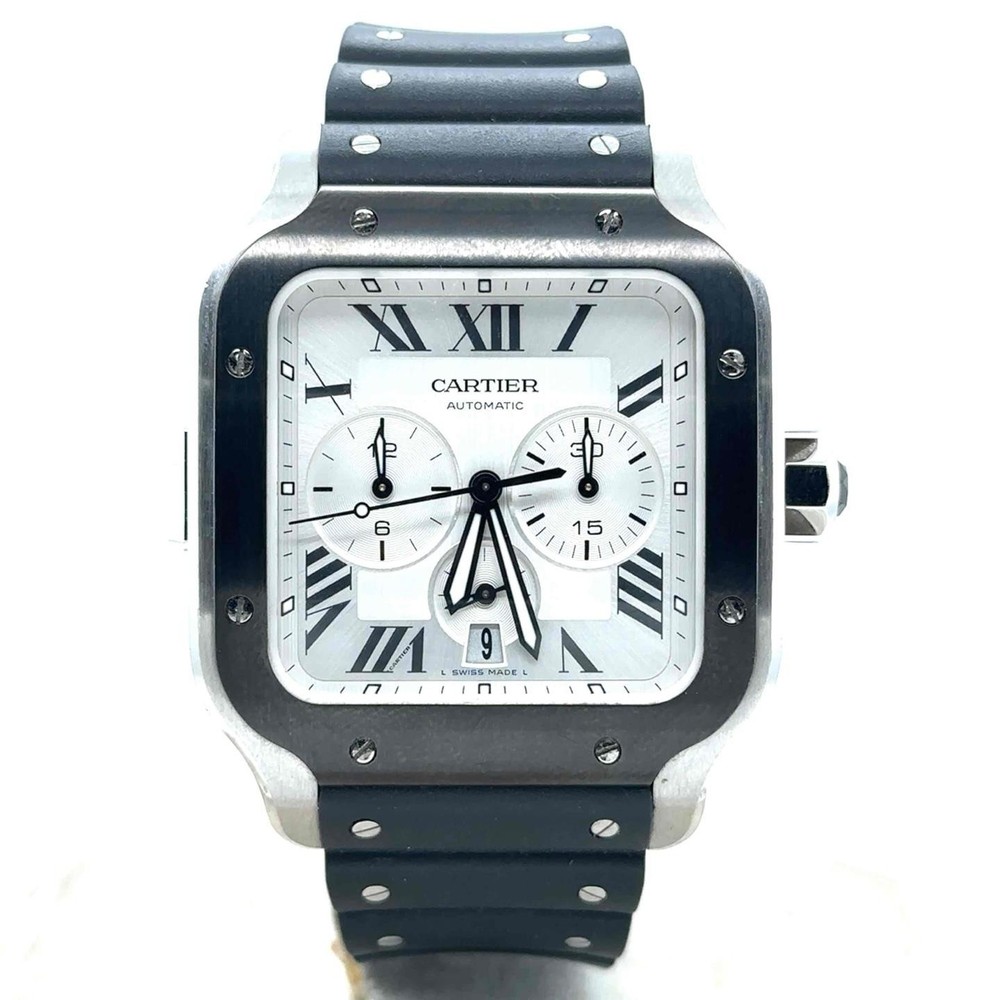 Cartier Santos XL Automatic 43mm Black ADLC Stainless Steel Men's Watch WSSA0017