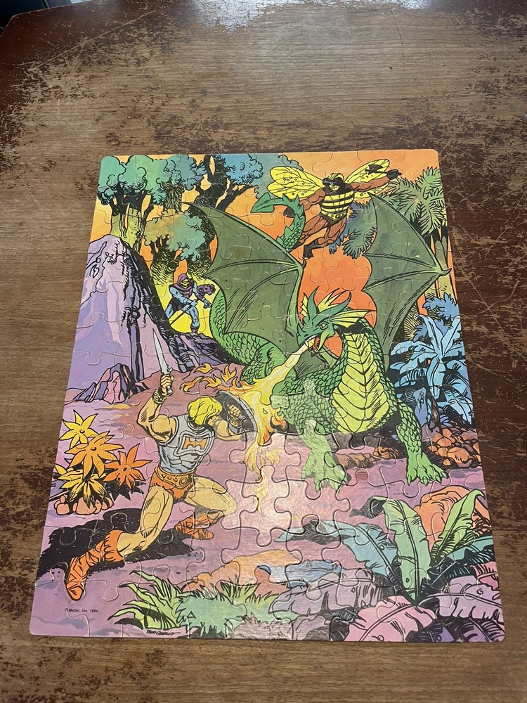 1984 Golden Monster Meeting MOTU Masters of the Universe 100-Piece Vintage Puzzle Complete