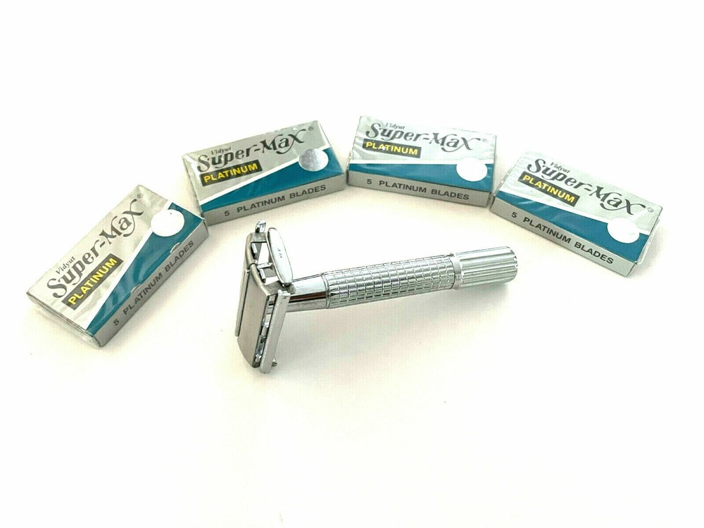 Grandpa's Classic Vintage Style Doube Edge Safety Razor & 20 Blades
