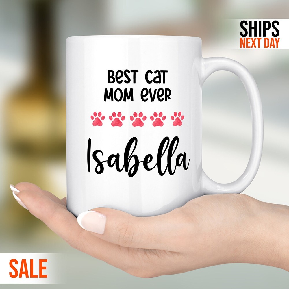 Best Cat Mom Mug Cat Mom Mug Best Mum Mug Gift For Her Gift Mug For Her Best Mom
