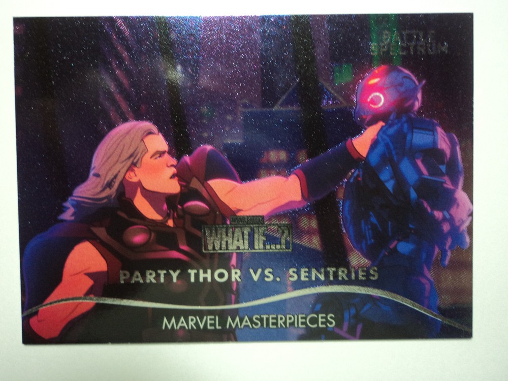 2023 Upper Deck Marvel What If Battle Spectrum BS7 Party Thor vs Sentries Trading Card