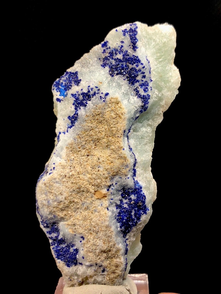 Beautiful Natural Aragonite Combine With Azurite Crystal Specimen