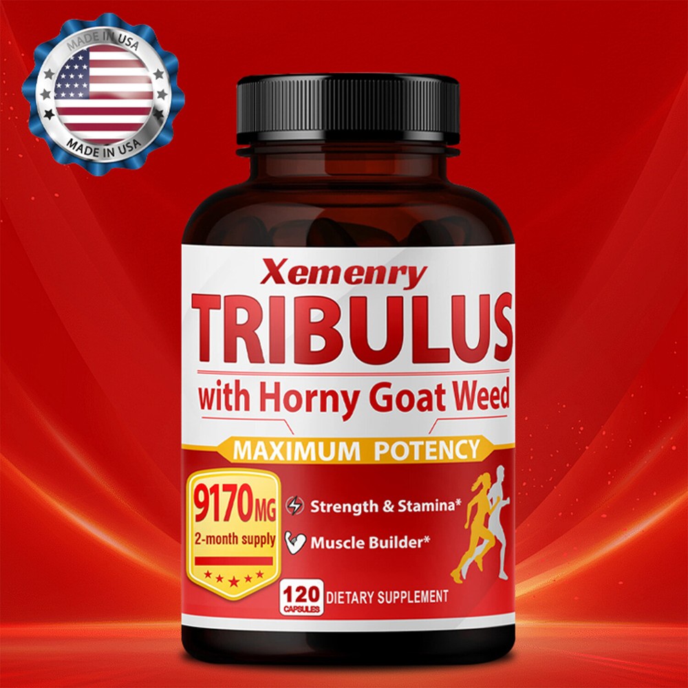 Tribulus 9170mg - Horny Goat Weed, Maca, Testosteron Booster, Nergy & Endurance