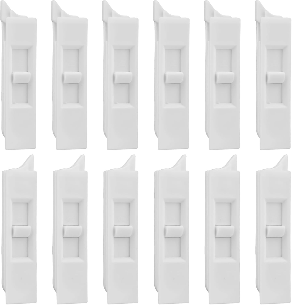 12 Pcs Window Tilt Latch Pairs Spring Loaded Sliding Window Latch Lock Snap-In W