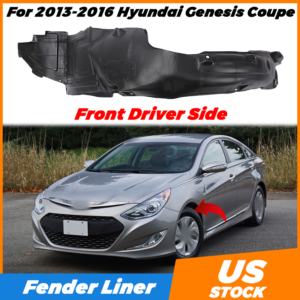 2011-2015 Hyundai Sonata Hybrid Front Driver Side Fender Liner HY1248127