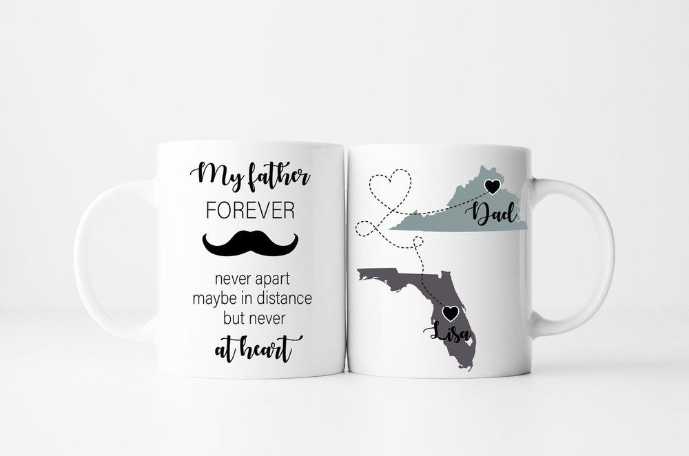 Father Long Distance Mug For Dad Fathers Day Gift Moving States Mug From