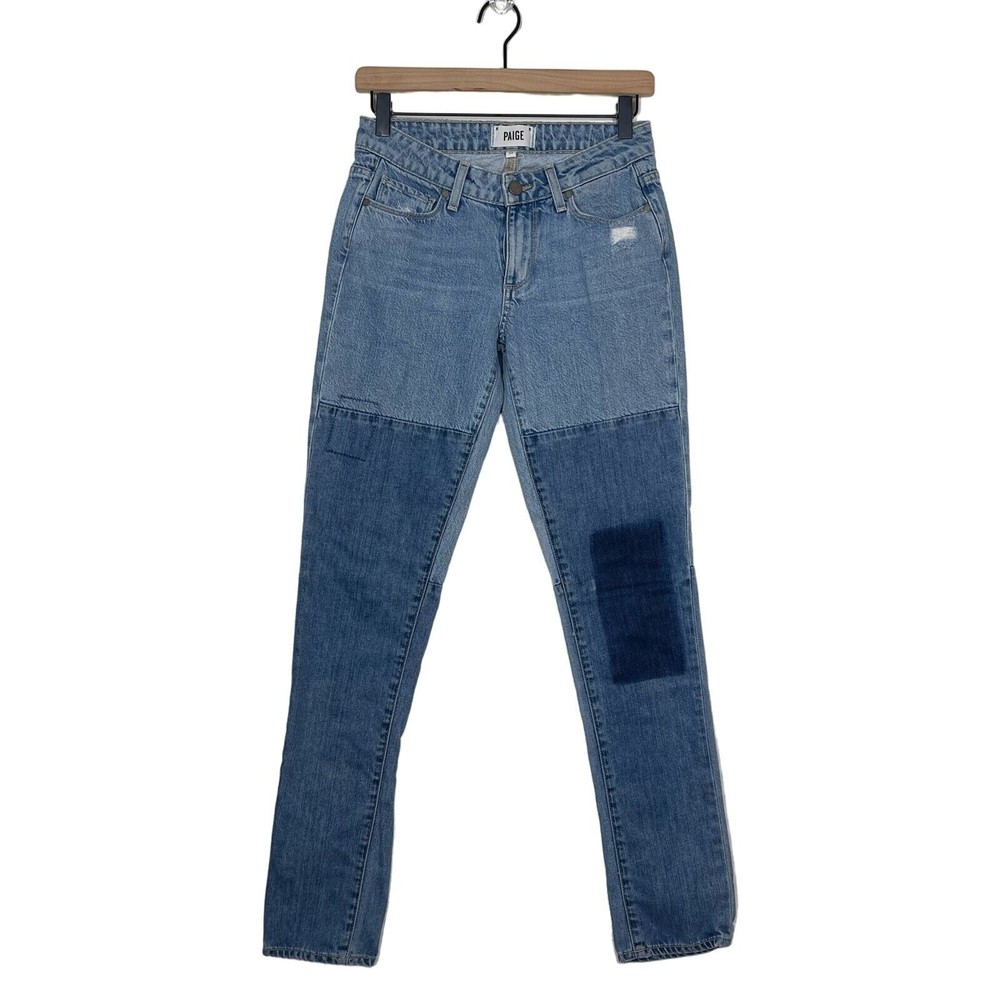 PAIGE Jeans Women's Size 24 Blue Denim Jimmy Jimmy Skinny Stretch Color Block