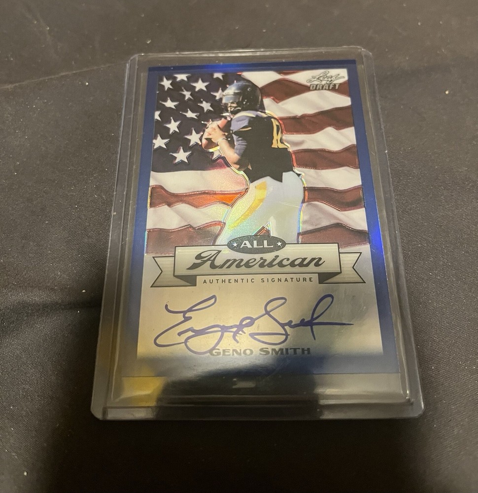 2013 Leaf Metal Draft All-American Blue Prismatic /25 Geno Smith Rookie Auto RC