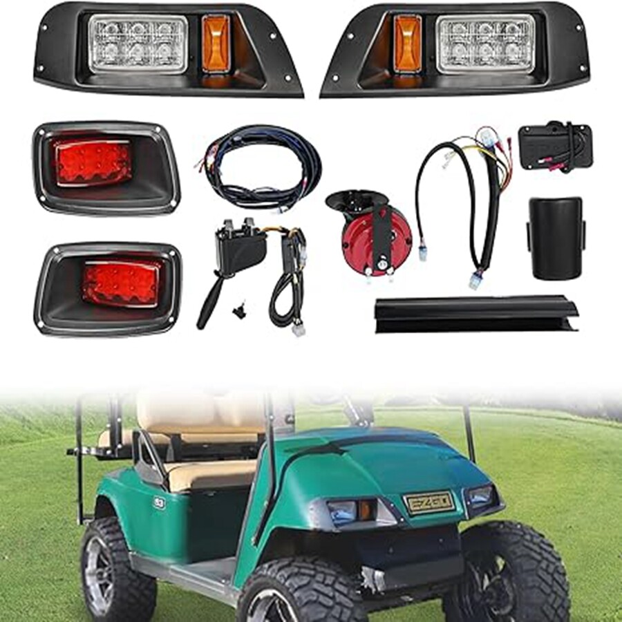 EZGO TXT 1996-2013 Golf Cart LED Light Bar Kit with Headlights & Taillights-image