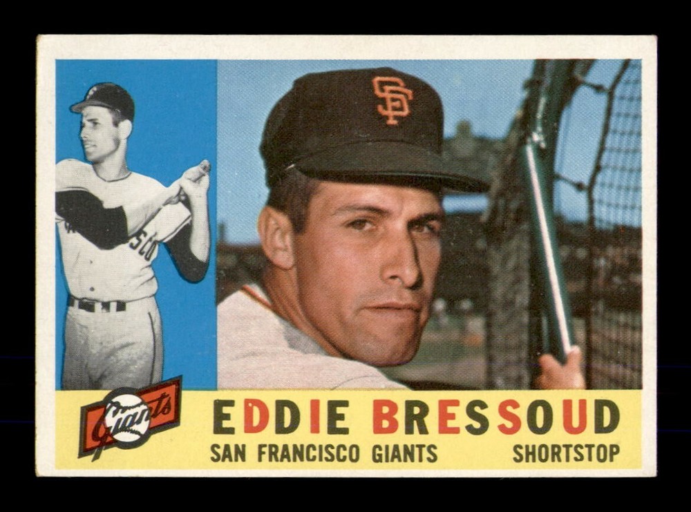 1960 Topps #253 Eddie Bressoud EX-MT Vintage Baseball Card OBGcards