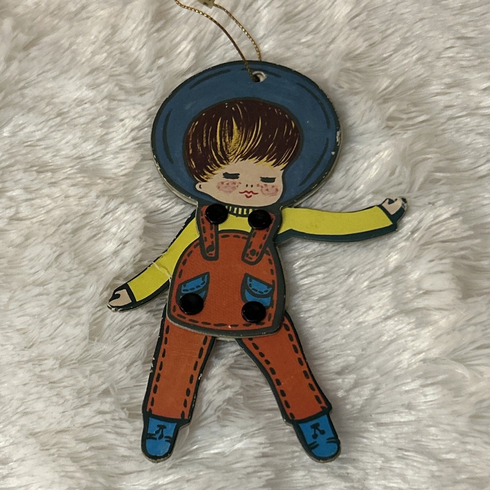 Vintage 1960's Rare PIXIE Japanese Moveable Die Cut Paper Ornaments