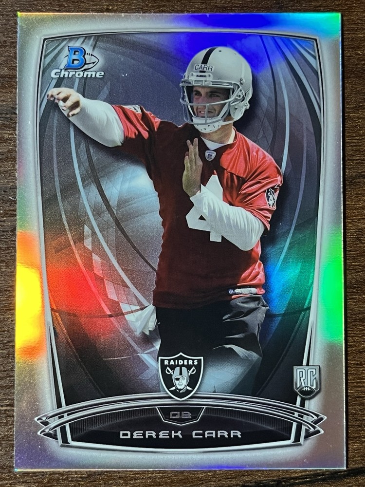 2014 Bowman Chrome Derek Carr Rookie Refractor Raiders RC #135 Topps