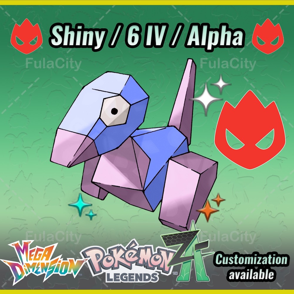 Porygon ❗❗❗ Alpha Shiny ❗❗❗ Pokemon Legends ZA  ⚫ 6 IV 🟢 @ Any item