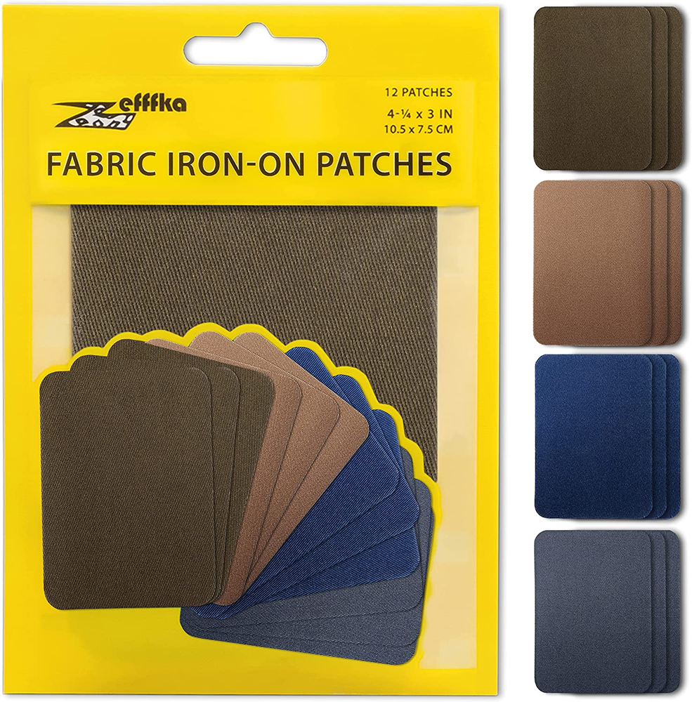 Premium Strong-Glue Iron-On Patches 100% Cotton for Indoor Outdoor Use