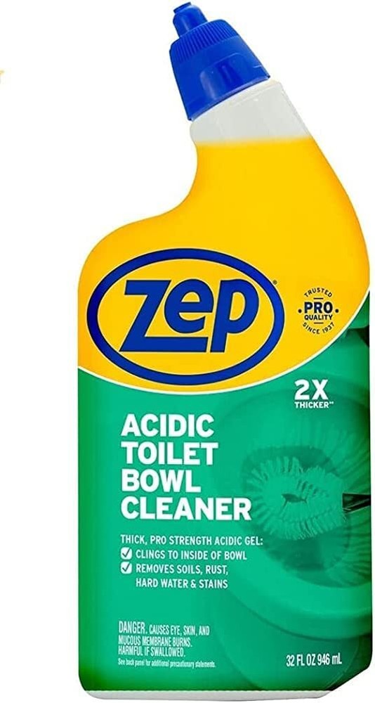 Powerful Acidic Toilet Bowl Cleaner 32 Oz for Tough Stains